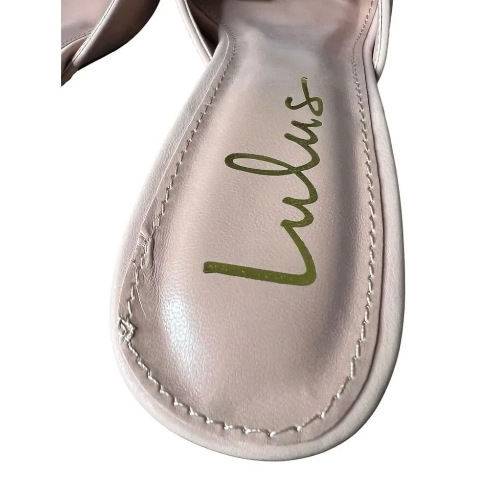 NEW Lulus Frae Naked Hazelnut Natural Pointed Toe Mules Size 7 Stiletto Heel 2